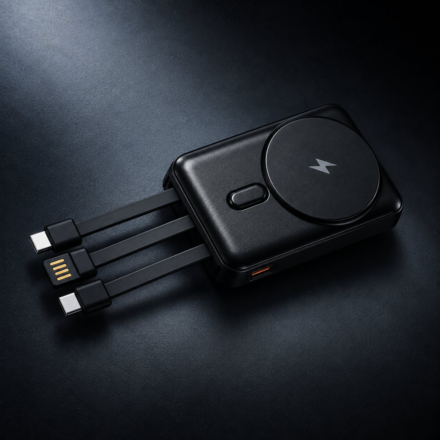 MagCharge angled view with cables out